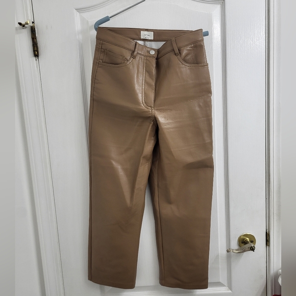 Aritzia Wilfred The Melina Cropped Pants in Constant Camel Size 6 - Picture 4 of 5